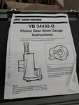 Spx Kent-moore YB34432-D Yamaha Pinion Gear Shim Guage S9. Fixed Price $115.00.