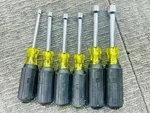 Klein Tools 635-6 Heavy Duty Nut Driver Set Piece Hollow Shaft- 364312. Fixed Price $51.30.