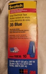 Box Of Rolls 35 Blue 054007-10836 3M Vinyl Electrical Tape 3/4"X66'X .007". Fixed Price $55.00.